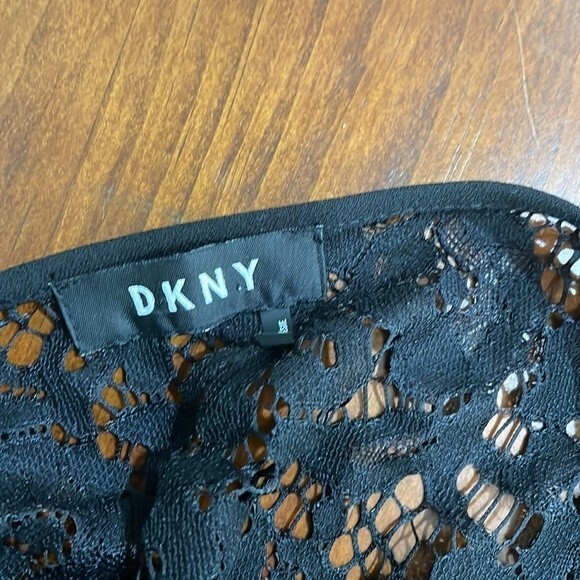 DKNY Women's Black Lace Tie-Neck Duster Jacket Swim Cover Up -  M/L  - Versatile - Picture 11 of 16